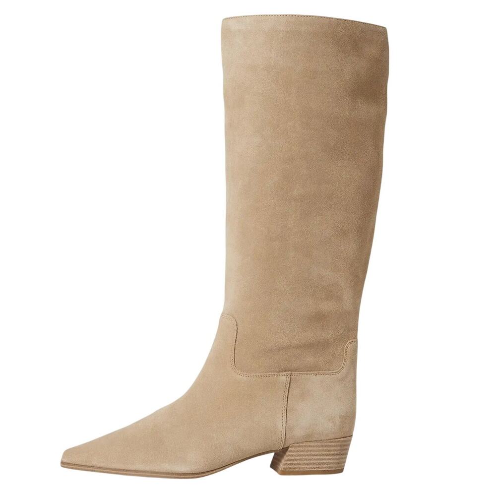 Vince Camuto Womens Pavla 2 Knee High Boots US 7.5 M Wide Calf Beige Suede NIB - Picture 2 of 13